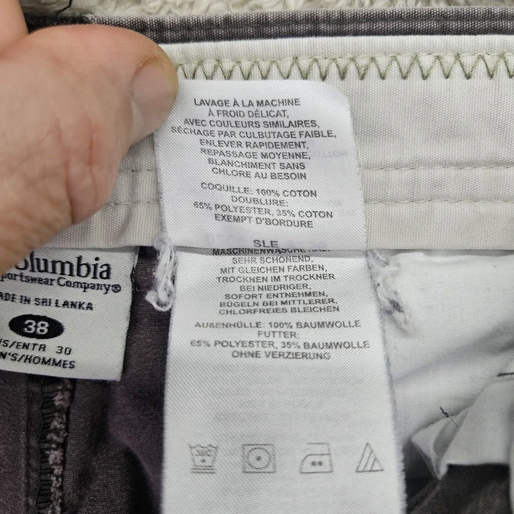 Columbia Cargo Pants Mens 38x28 Brown Cotton‎ Utility Outdoor Hiking Workwear